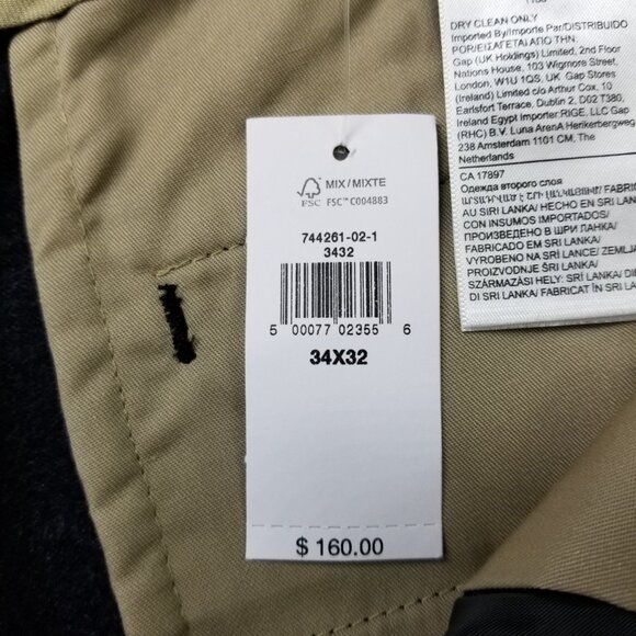 Banana Republic Pants Mens Gray Tapered Soft Virgin Wool Vitale Flannel 120's - Picture 13 of 13